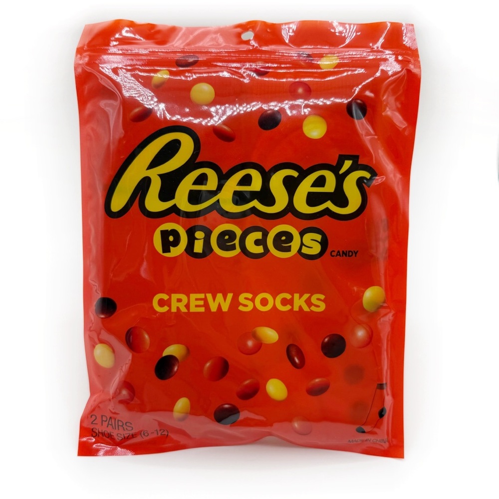 Reese’s Pieces Candy Crew Socks Mens Womens Polka Dots Fun Novelty Gift